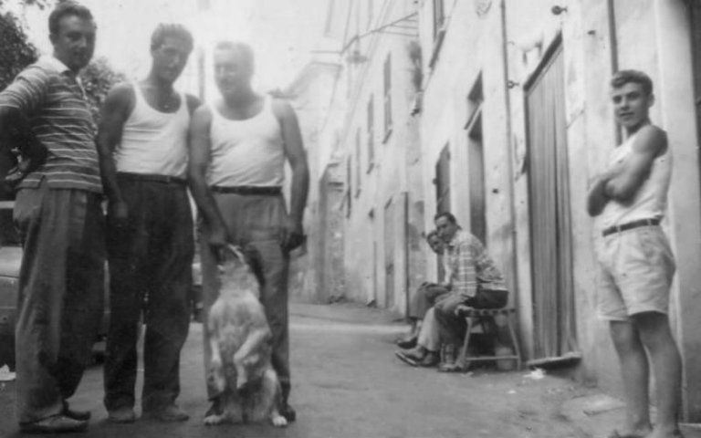 foto storica dei fondatori dell'osteria