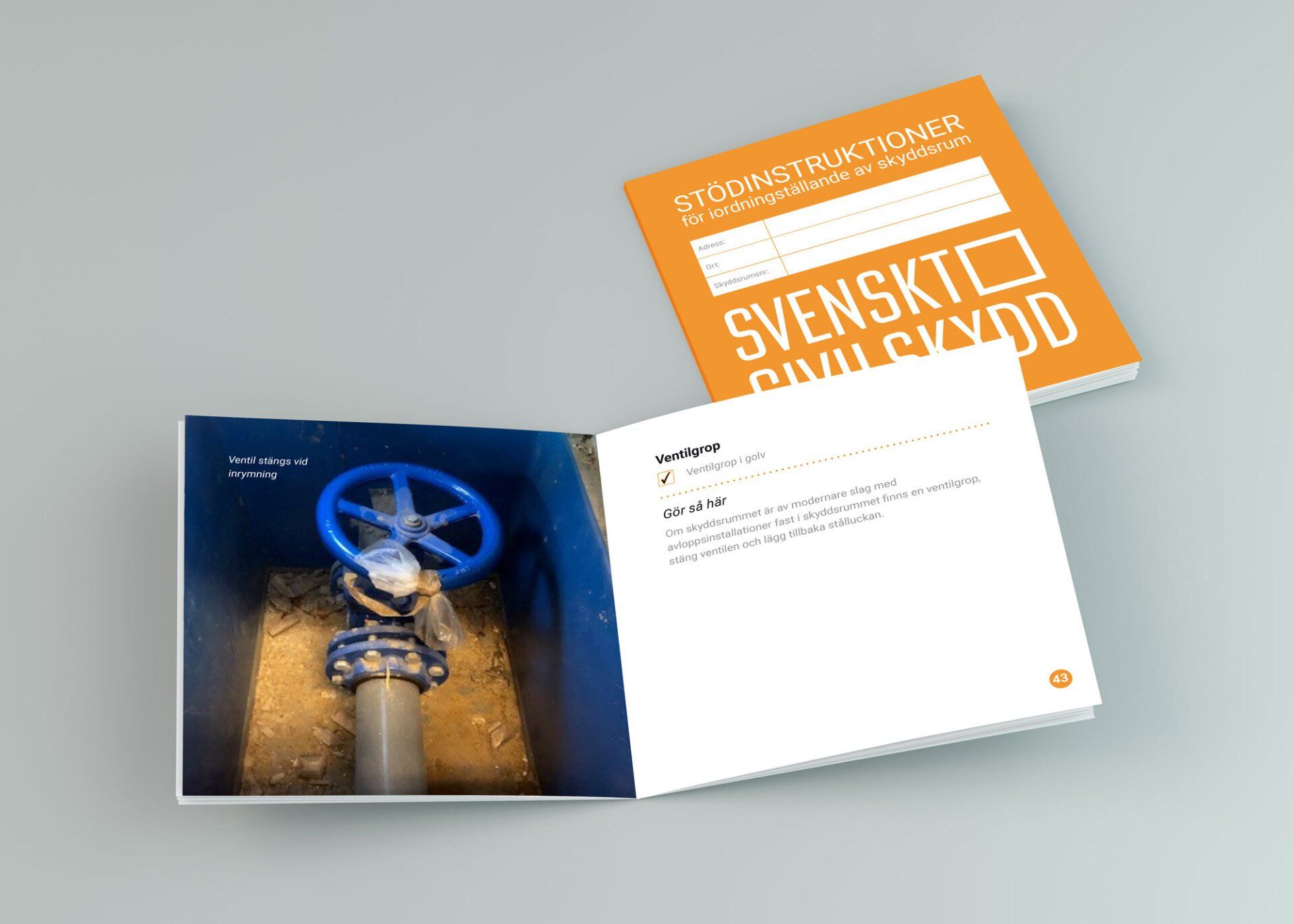 Stödinstruktioner med anvisningar för iordningställande av skyddsrum