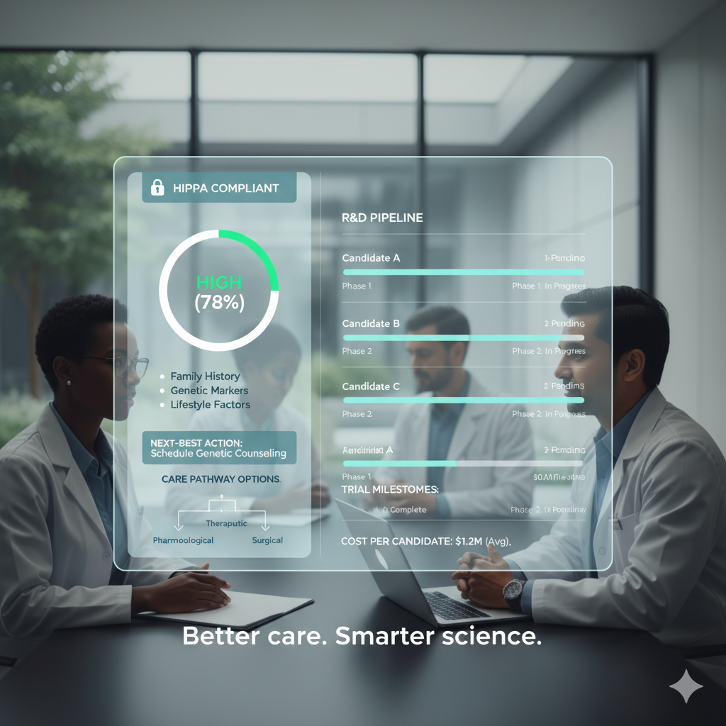 A robotic hand is pointing at a network of lines and dots.
