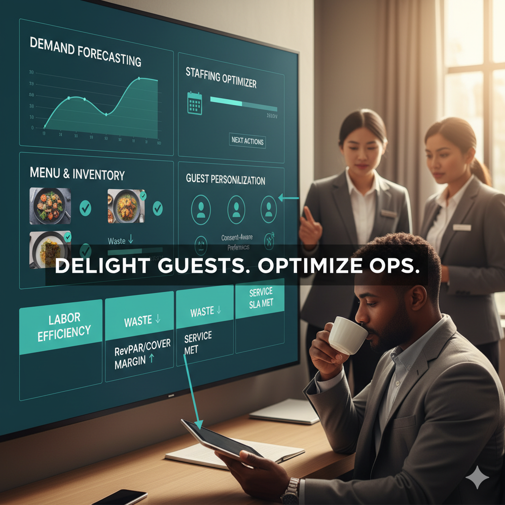 A robotic hand is pointing at a network of lines and dots.