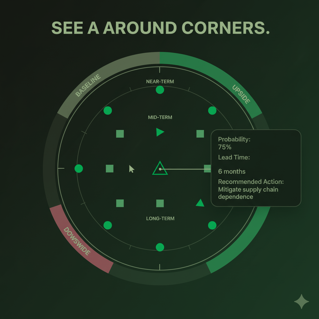 An illustration of a futuristic city with people working on computers