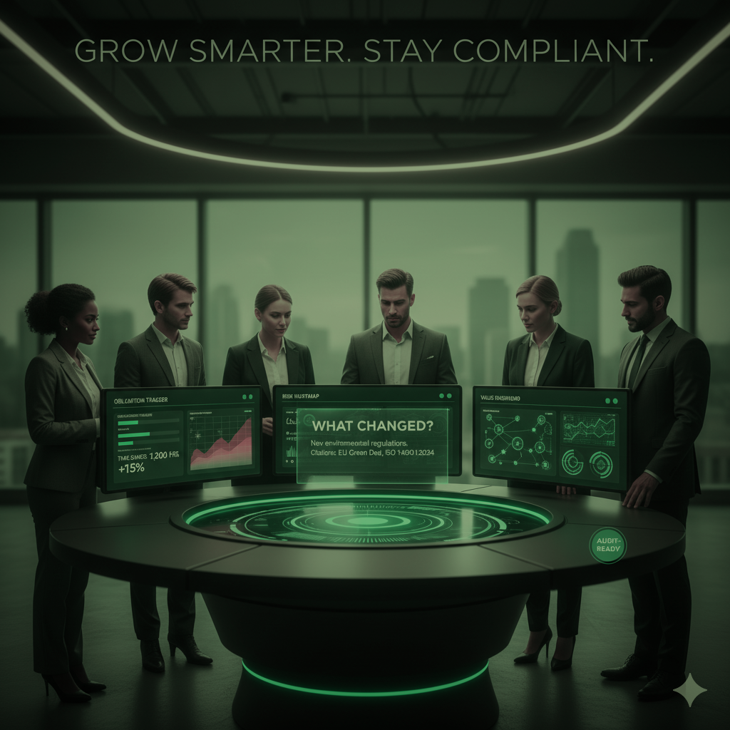 A man is walking through a futuristic office with a lot of computers.