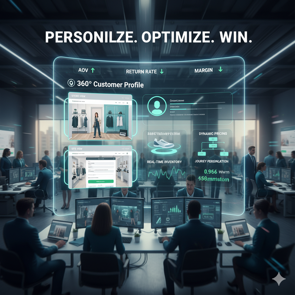 A robotic hand is pointing at a network of lines and dots.