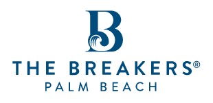 Logo for The Breakers Palm Beach. Features a stylized