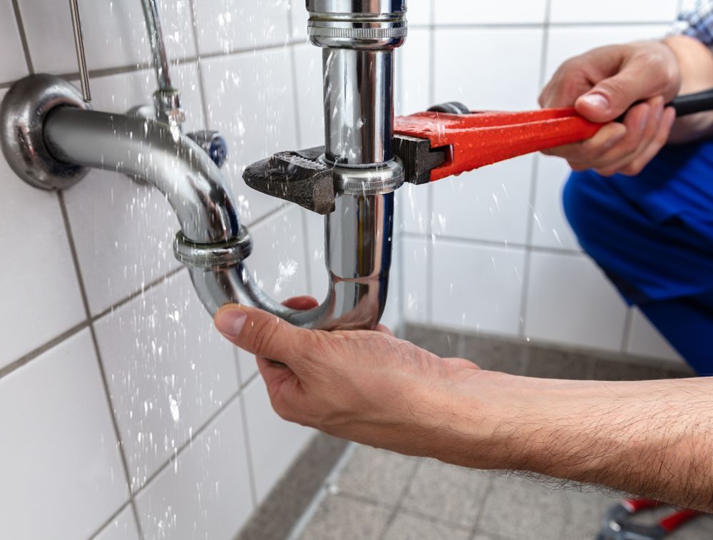 Plumber Repairing Sink Pipe