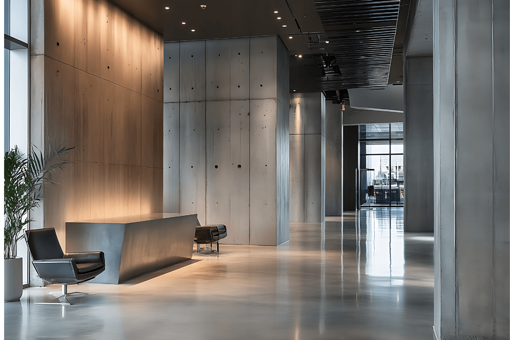 Freshly poured concrete sidewalk, framed by wooden forms, in a construction setting with surrounding dirt.