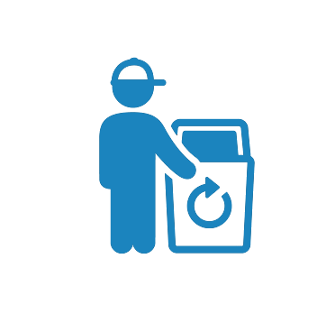 Cleaner And Trashcan Icon — Winston Salem, NC — Brumfield Cleaning Company Cleaner And Trashcan Icon — Winston Salem, NC — Brumfield Cleaning Company