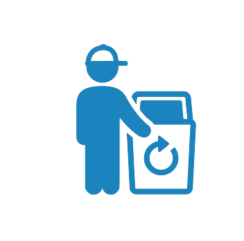Cleaner And Trashcan Icon — Winston Salem, NC — Brumfield Cleaning Company