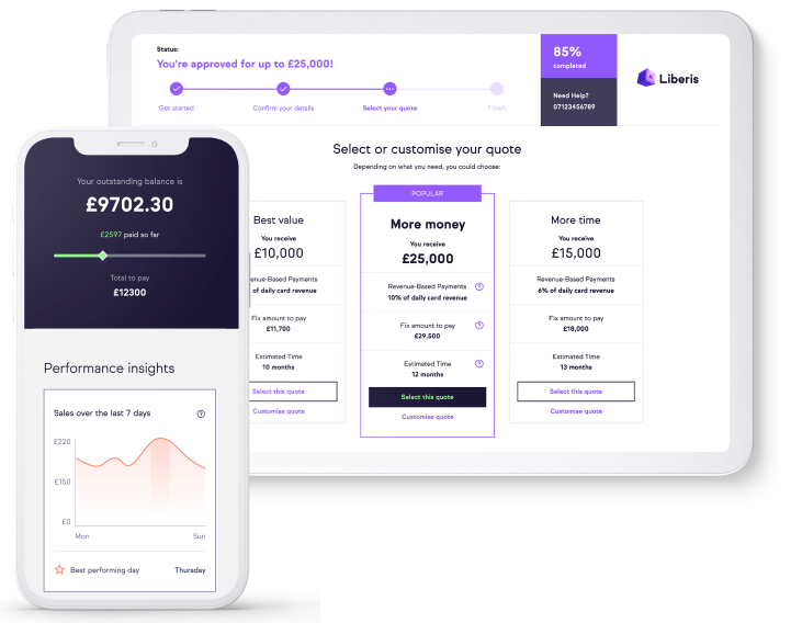 Liberis dashboard