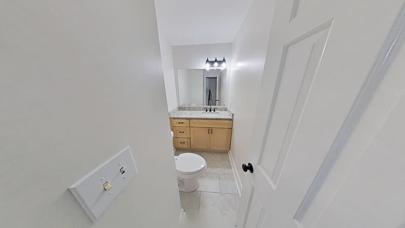 Modernized bathroom with new fixtures