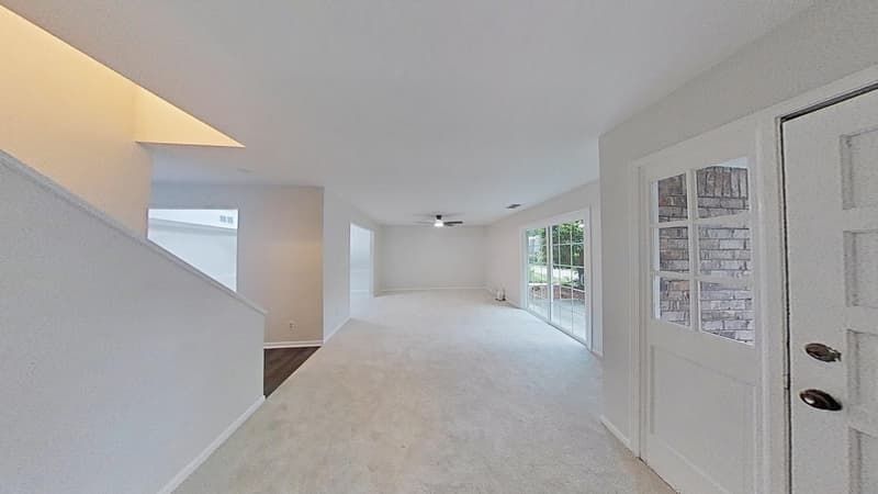 Restored living room with modern finishes