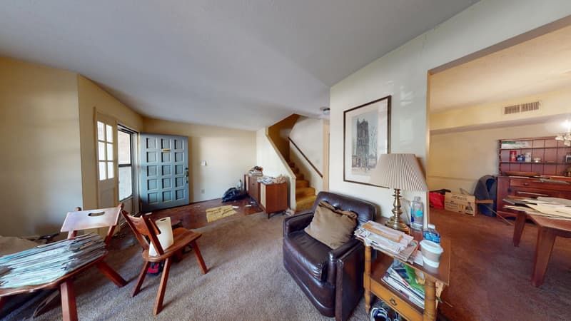 Secondary living area with flood damage