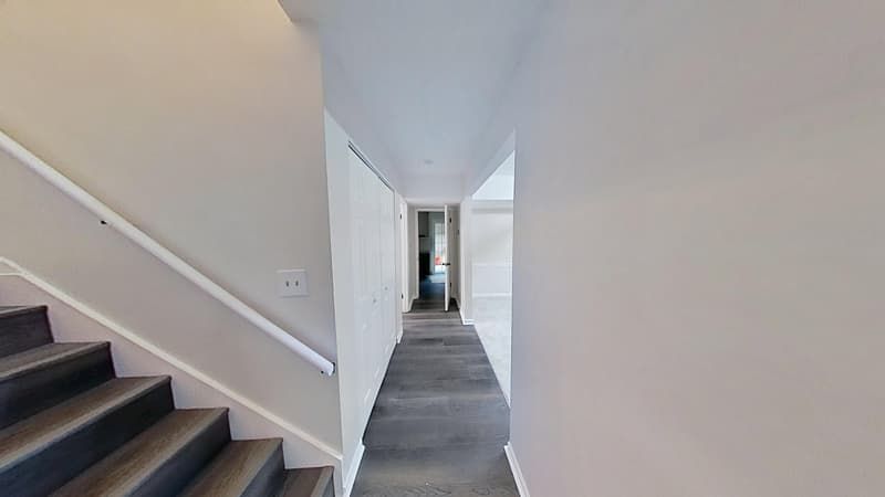 Restored staircase with modern finishes