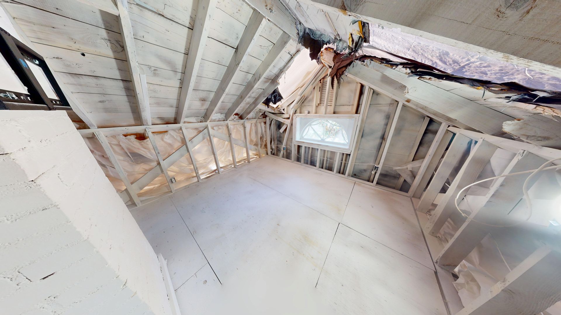 Storm damage after restoration