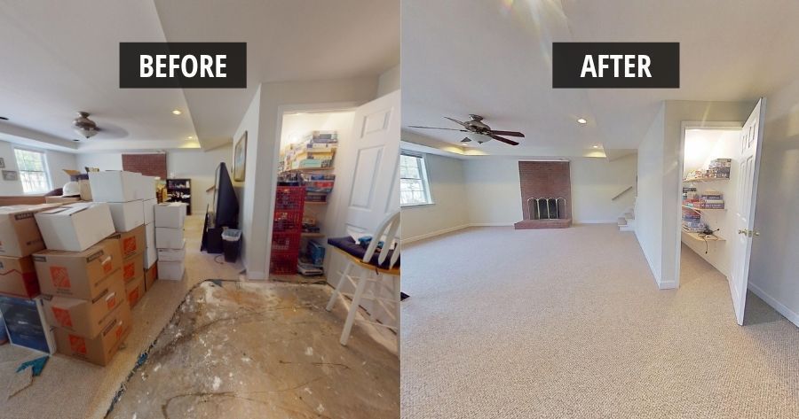 Main Level Flood Restoration in Alpharetta