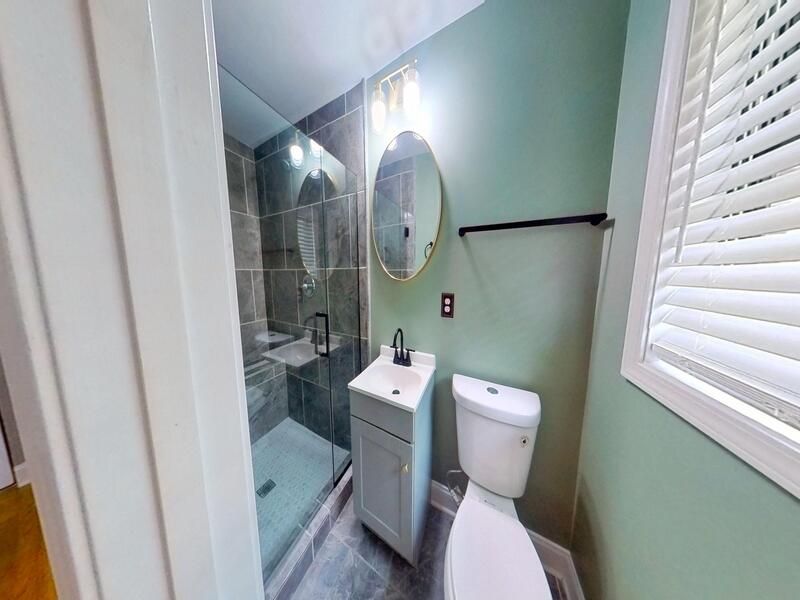 Additional bathroom fire damage after restoration