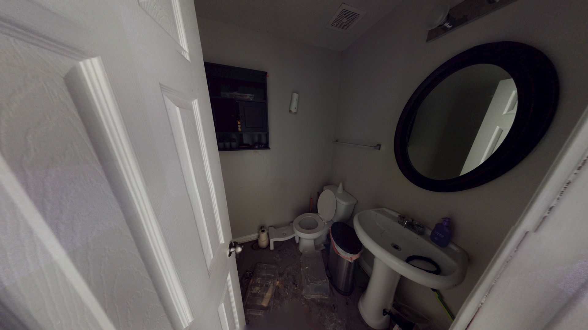 Bathroom before fire restoration