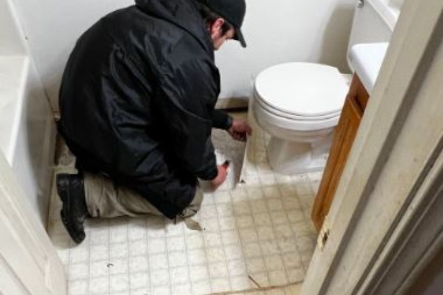 Bathroom water damage repair in Atlanta