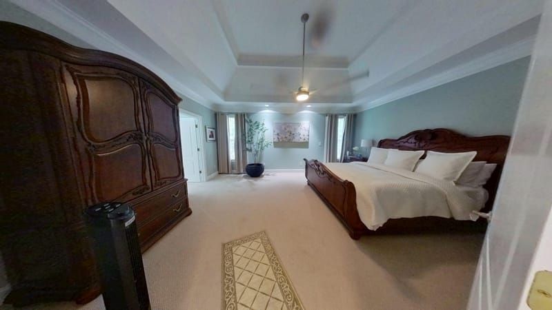 Master bedroom restored with fresh carpet