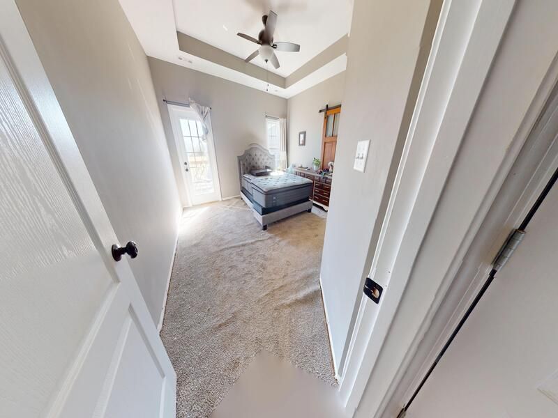 Flooded bedroom in Monroe before restoration