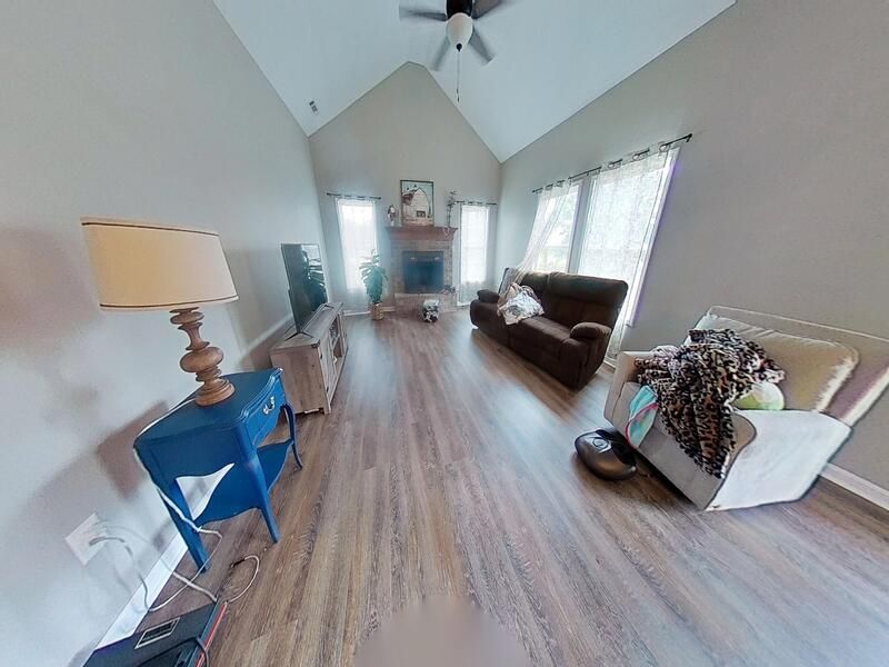 Restored family room after water extraction