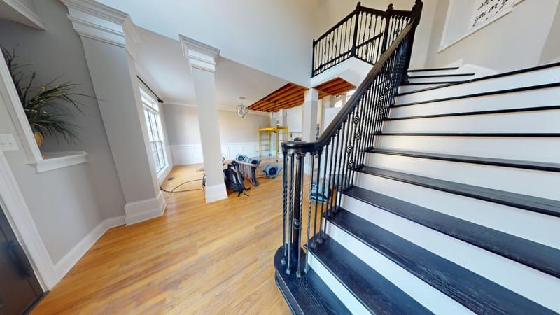 Fayetteville foyer with water damage before restoration