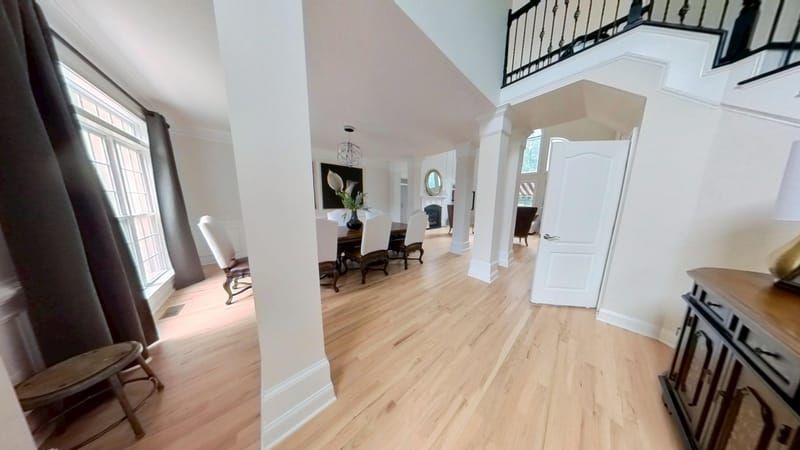 Foyer entry area fully restored after water damage