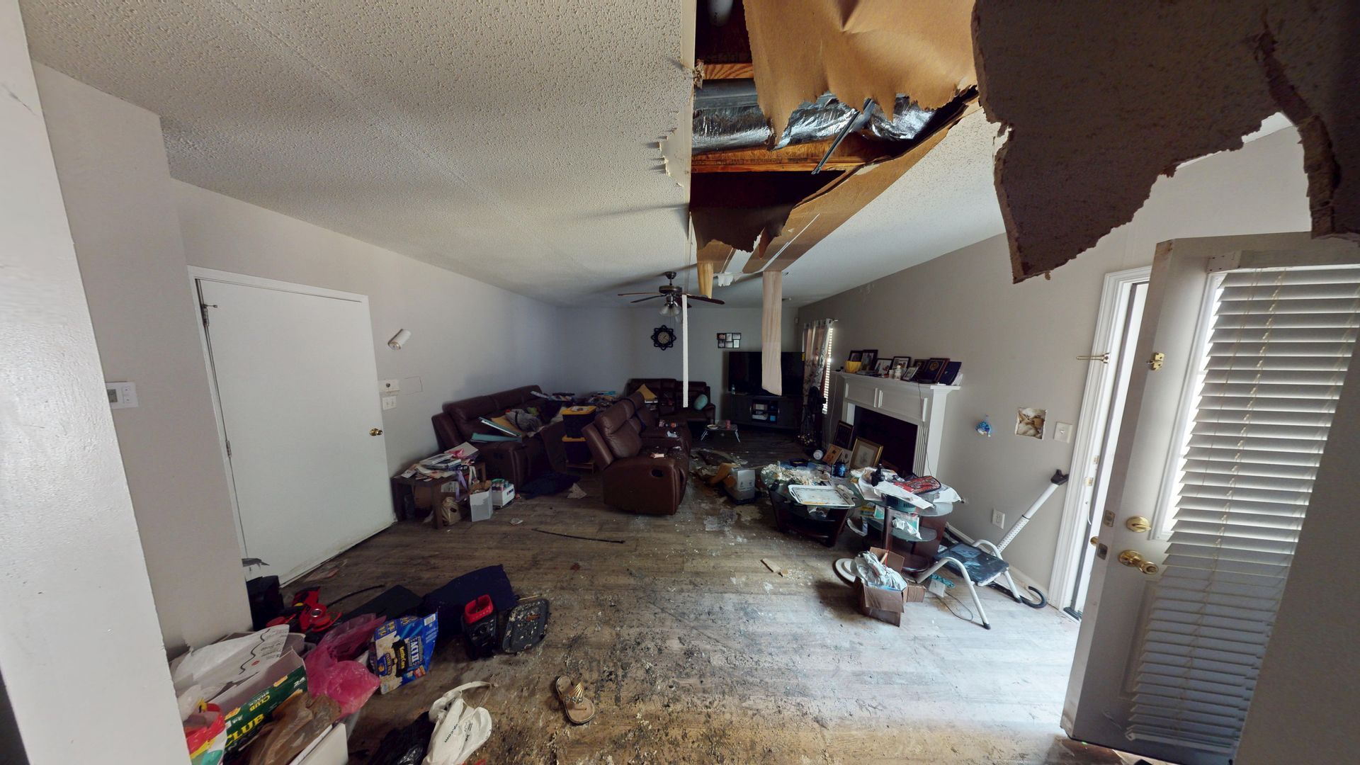 Garage before fire restoration