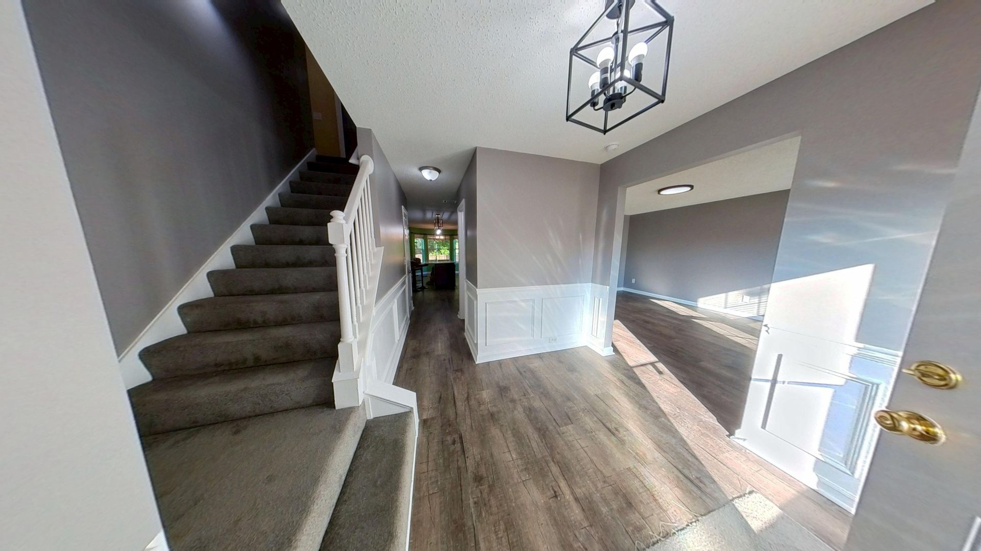 Hallway after fire restoration