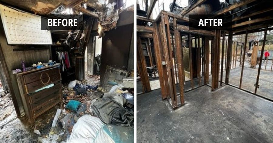 Structure Clean job after fire in Tyrone GA