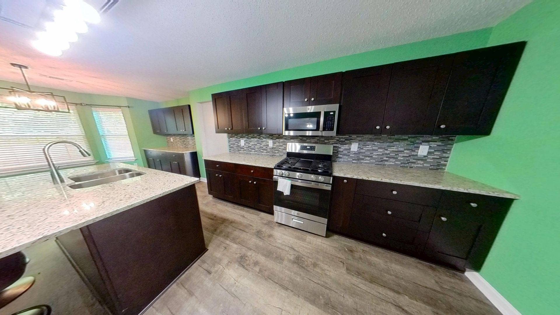 Kitchen after fire restoration