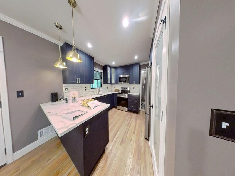 Kitchen fire damage after restoration phase 1