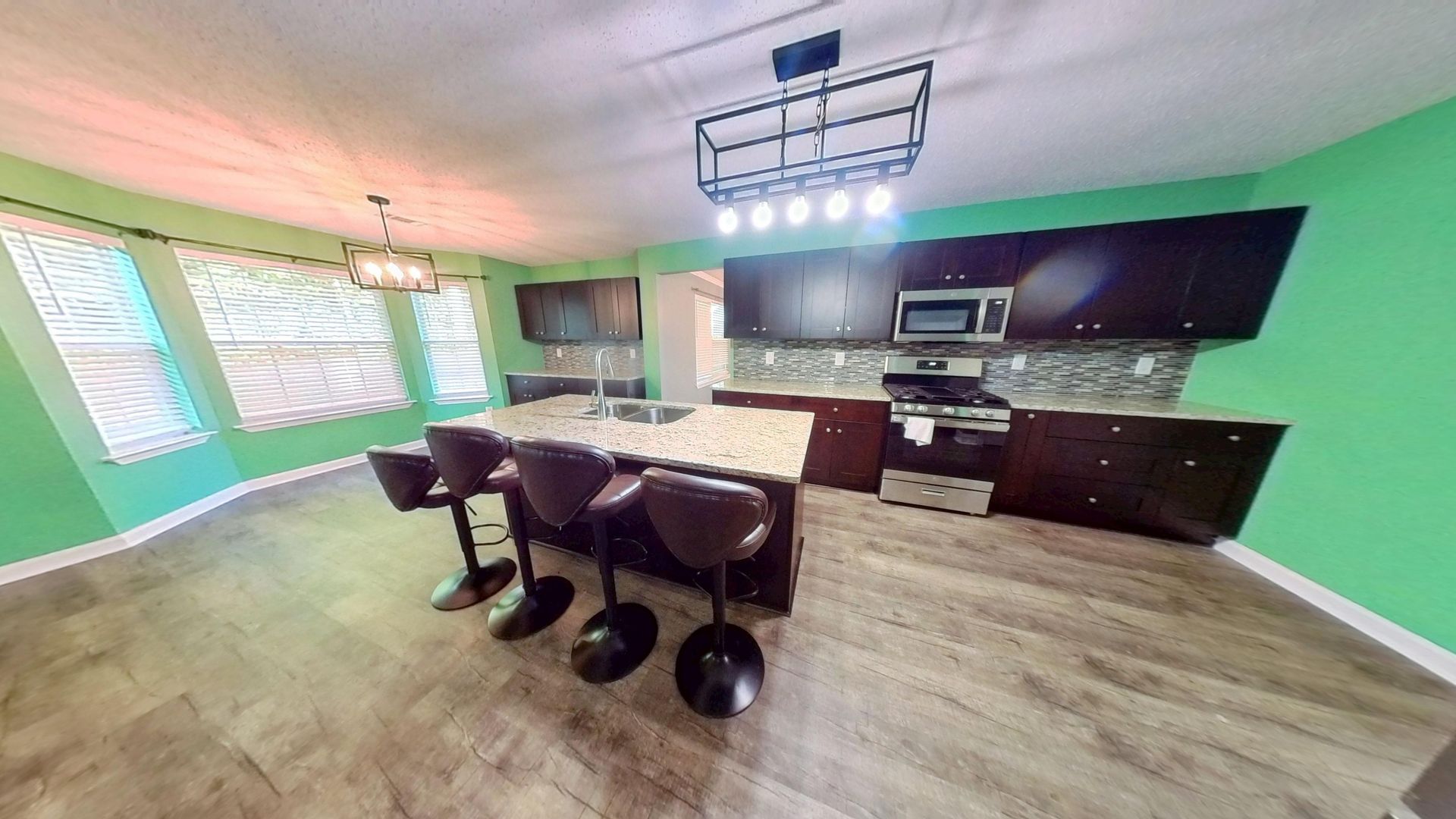 Kitchen area after reconstruction