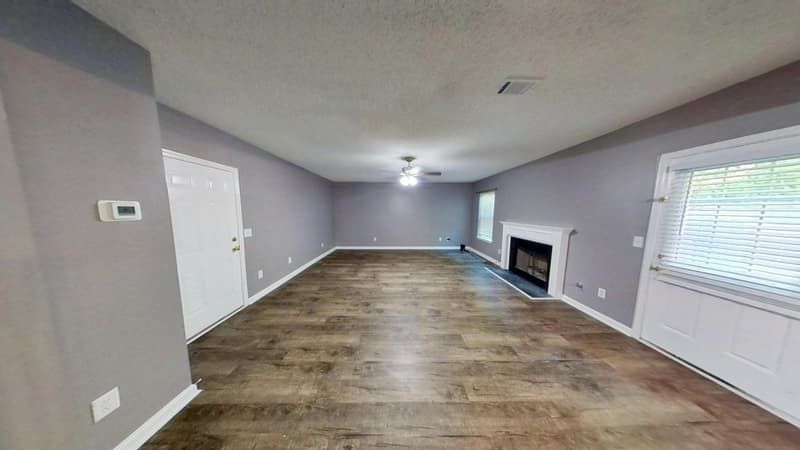 Living room after complete fire damage restoration in Jonesboro Georgia home