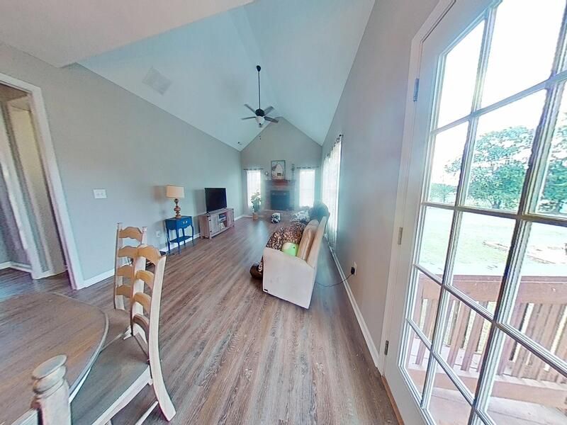 Living room after water damage repair