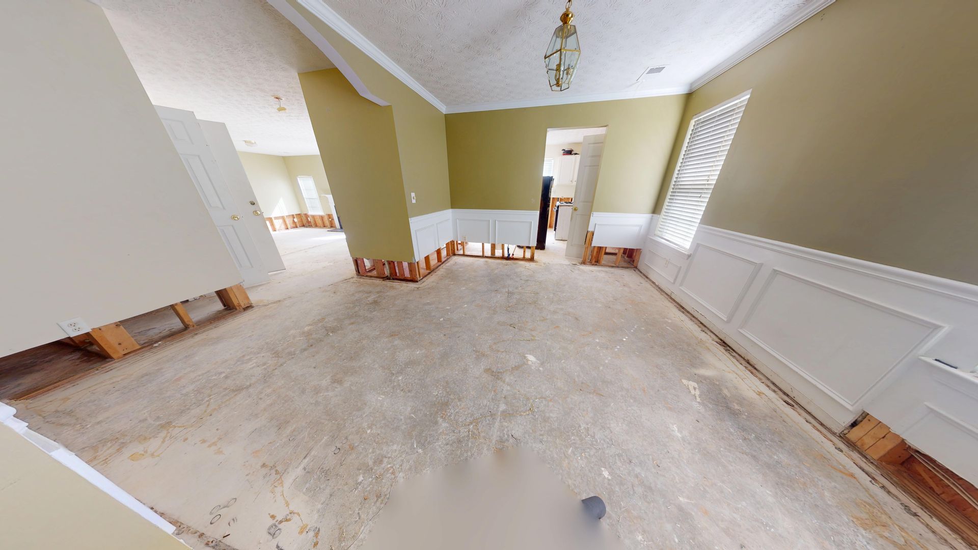 Water damage before restoration