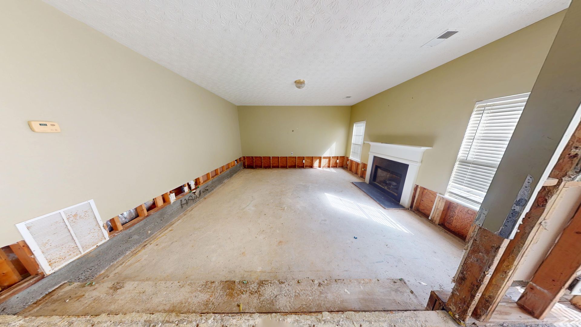 Water damage before drying
