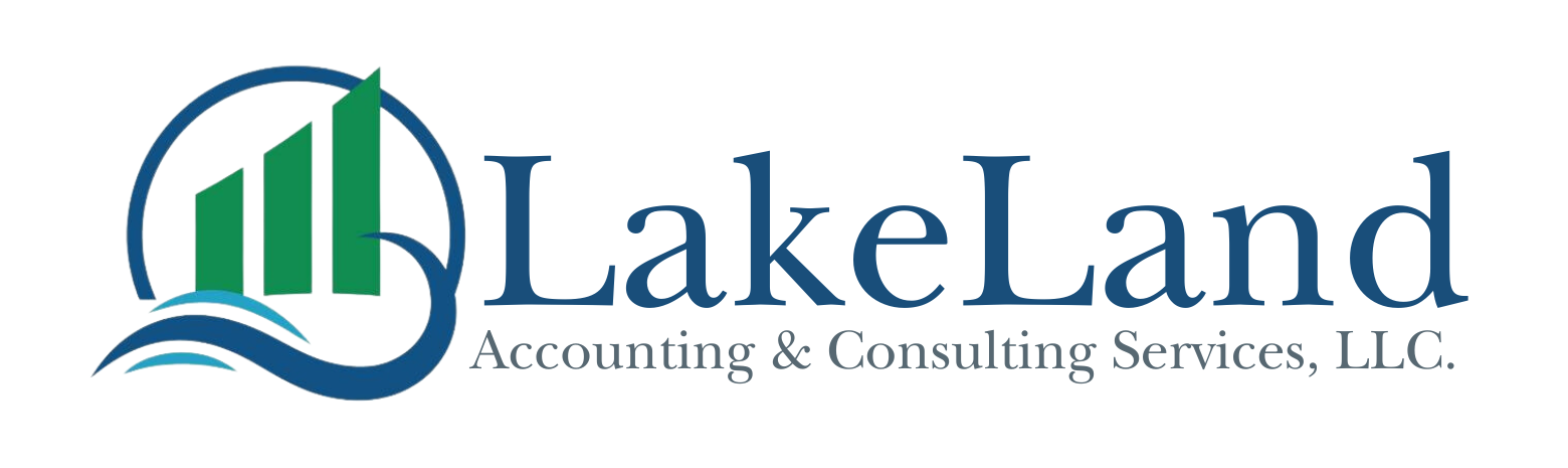 the logo for lakeland accounting and consulting services llc