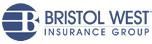 The bristol west insurance group logo is blue and white on a white background.