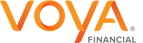 A logo for a company called voya financial