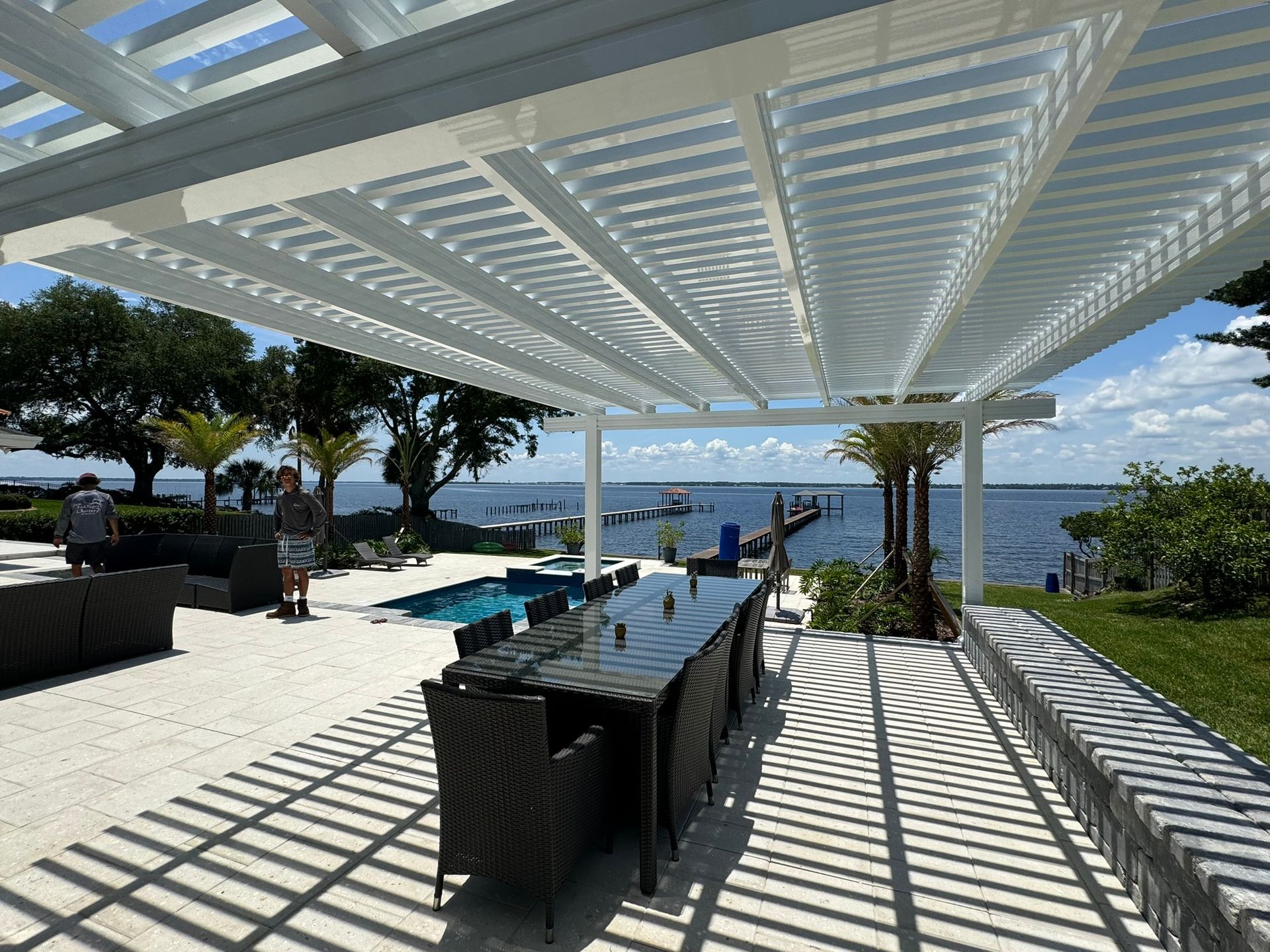 White Aluminum Pergola