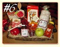 A gift basket labeled