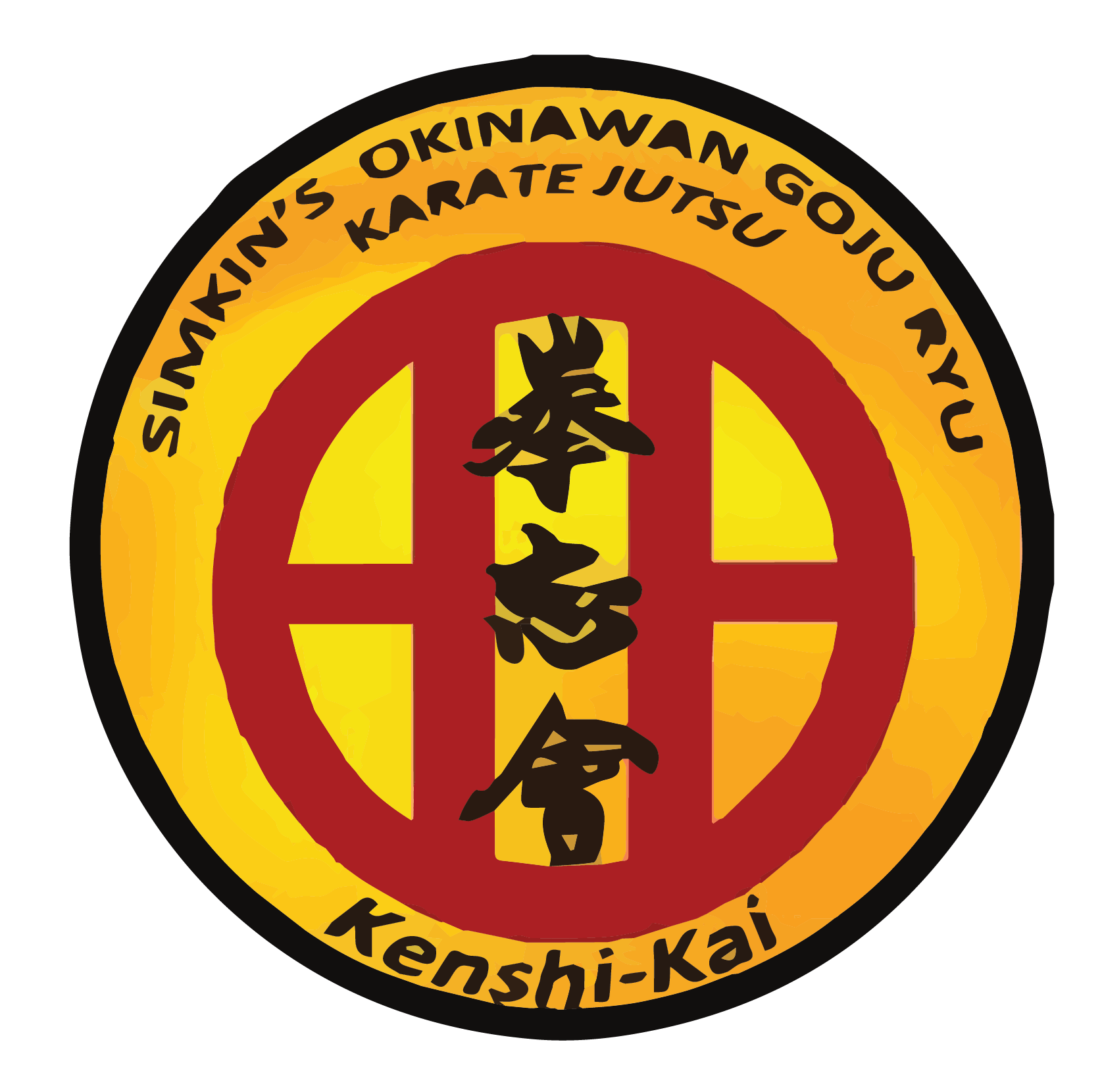 a logo for simkins okinawan goju ryu kenshi-kai