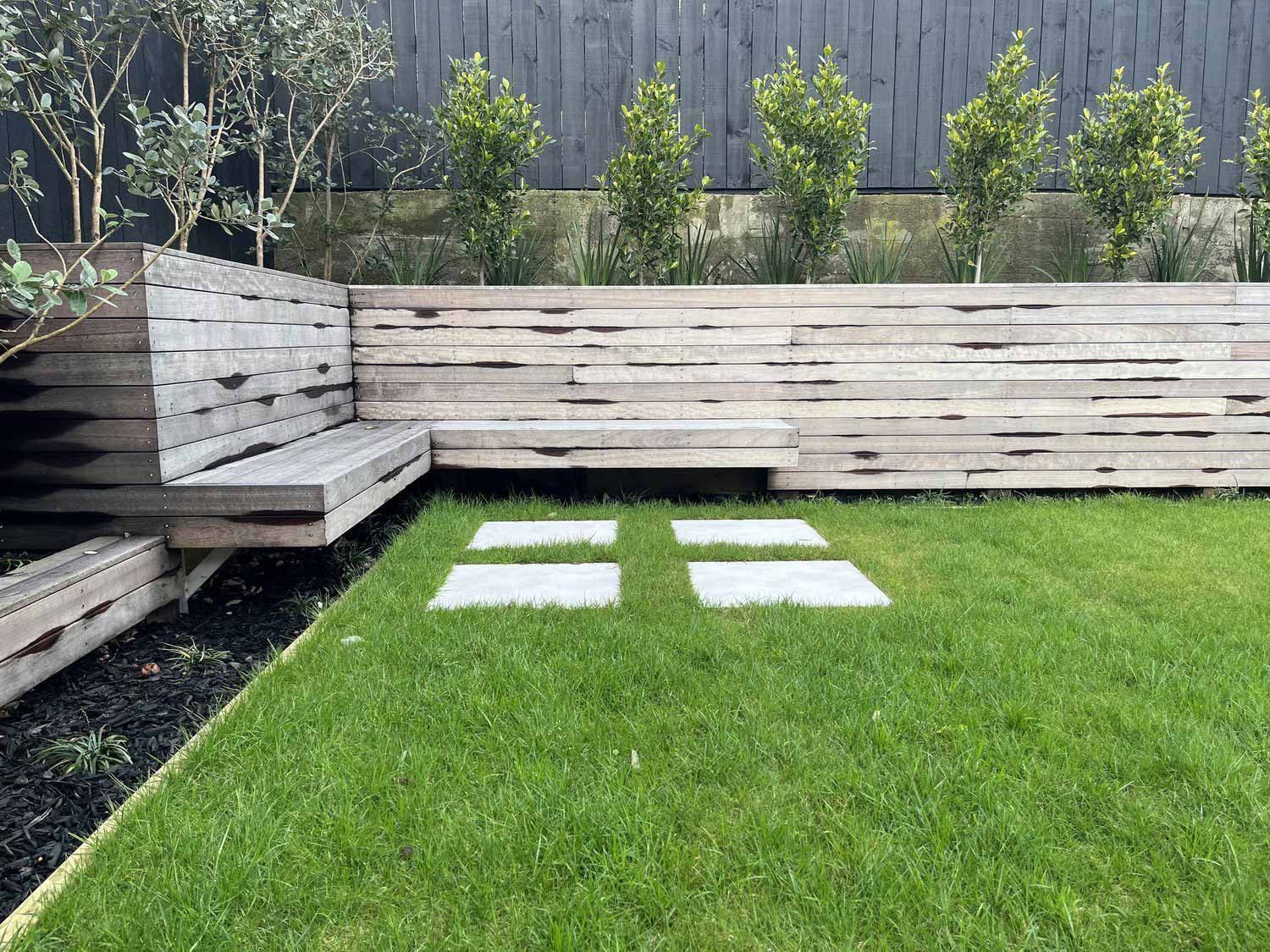 Wooden Bench — Wellington, NZ — Three Trees Landscaping
