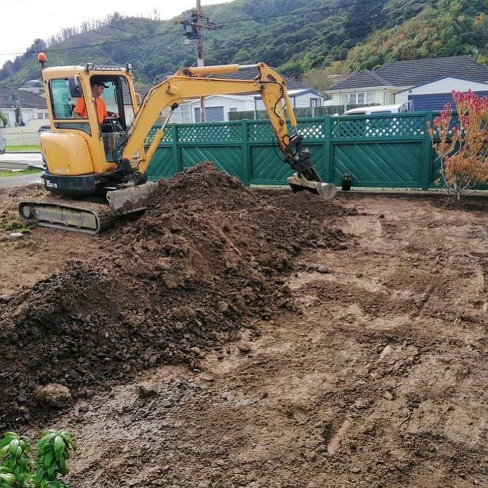 Digging a Hole in the Ground — Wellington, NZ — Three Trees Landscaping