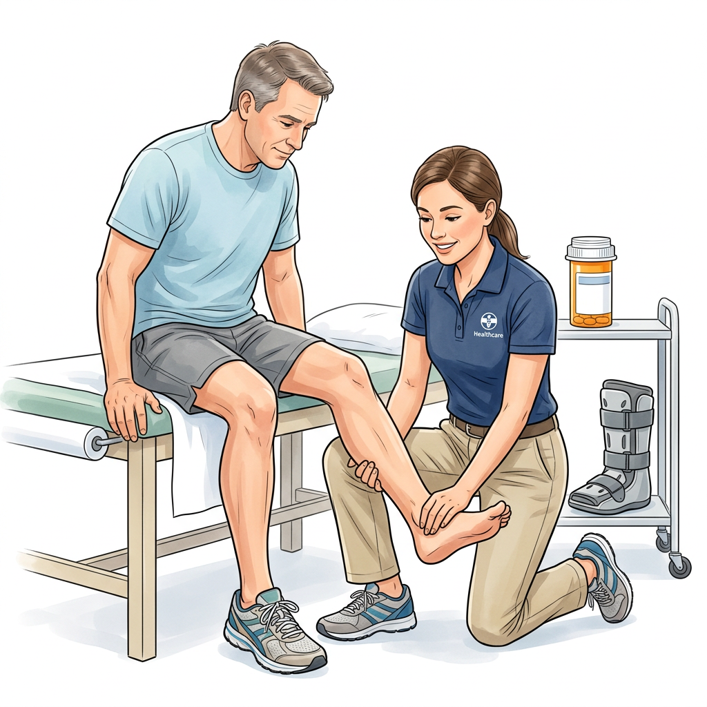 tratamento impacto anterior do tornozelo