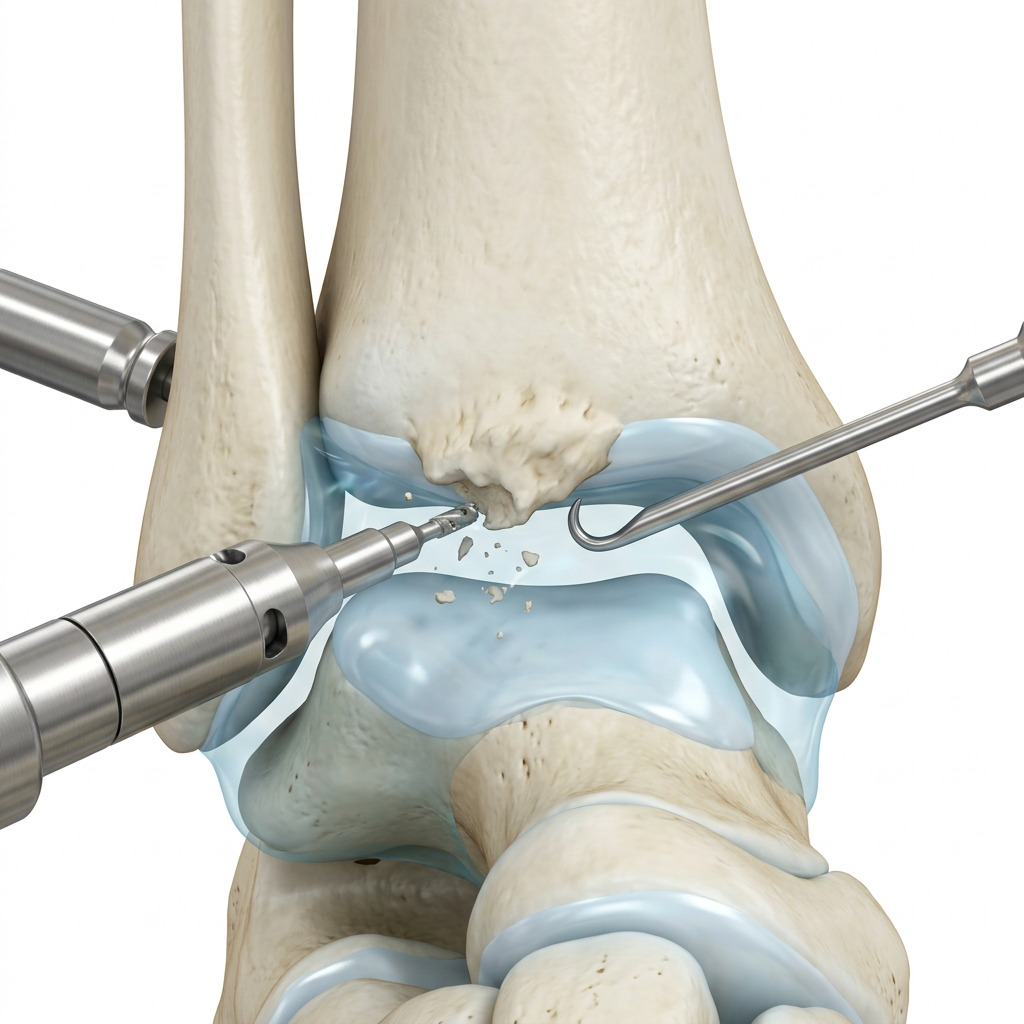artroscopia impacto anterior do tornozelo