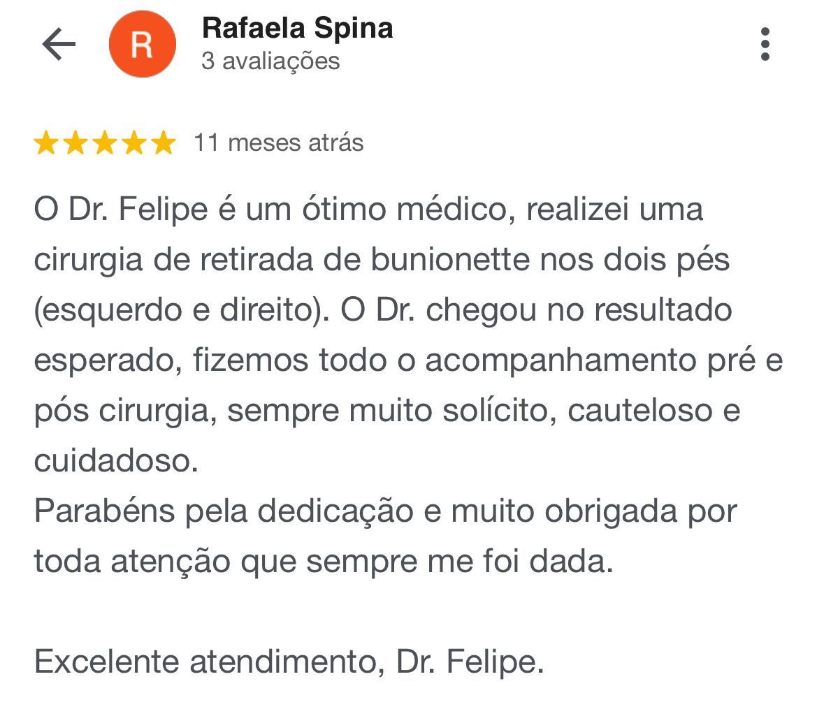 Depoimento Ortopedista Especialista em Pé