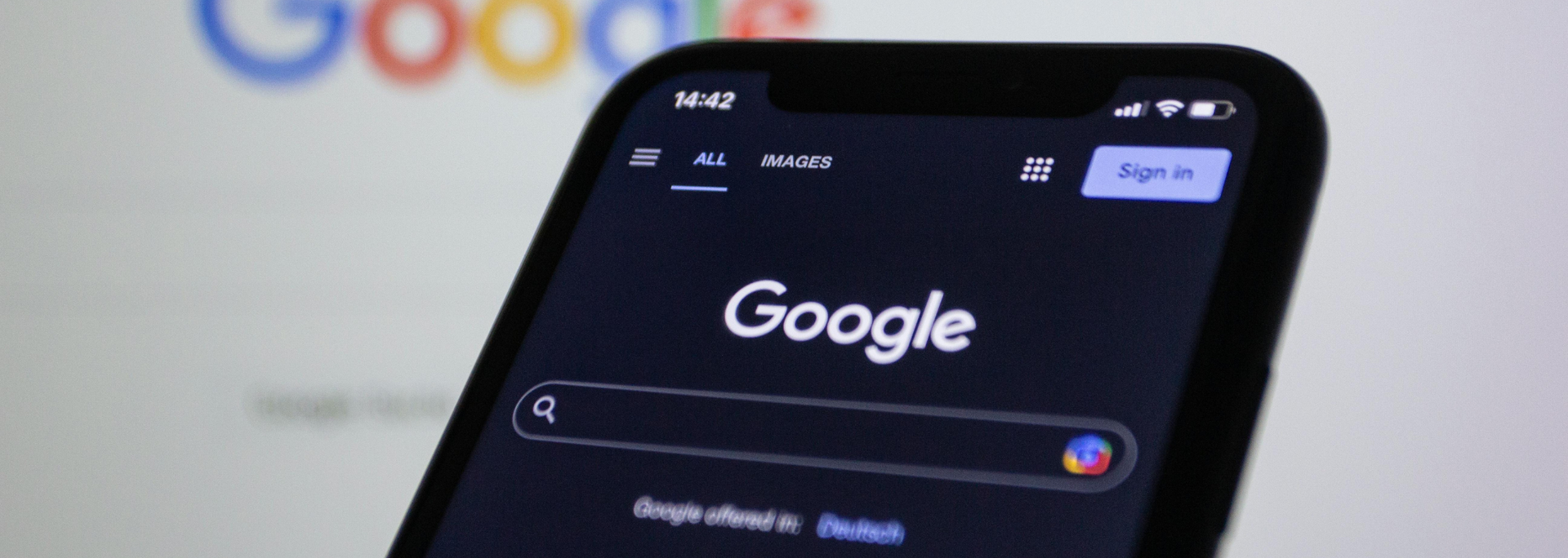 Picture of a google search page. Picture of a google search page.