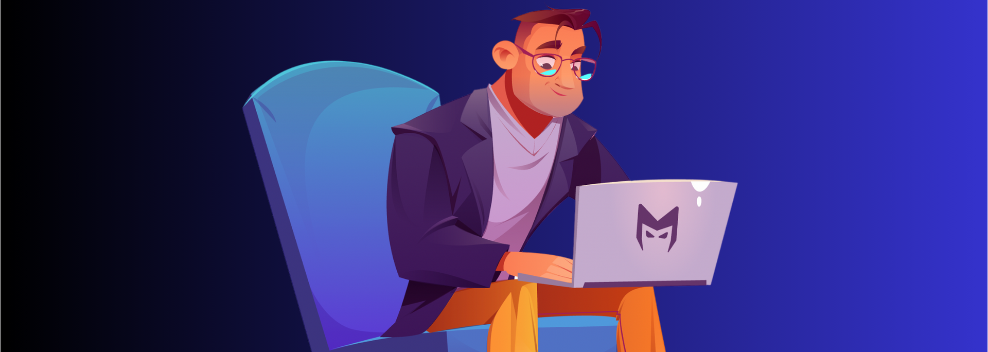 Picture of a professional working happily at a computer. Picture of a professional working happily at a computer.